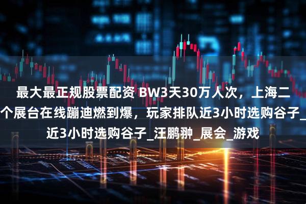 最大最正规股票配资 BW3天30万人次，上海二次元浓度飙升！这个展台在线蹦迪燃到爆，玩家排队近3小时选购谷子_汪鹏翀_展会_游戏